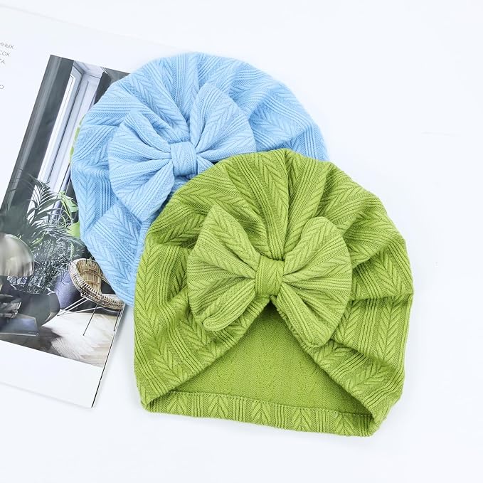 Cinaci 4 Pieces Baby Girls Turban Hats - Image 7