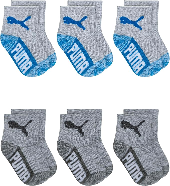 PUMA Unisex Baby 6-pack Infant Anklet Socks, Extra Cushion & Comfort-toe by PUMA
