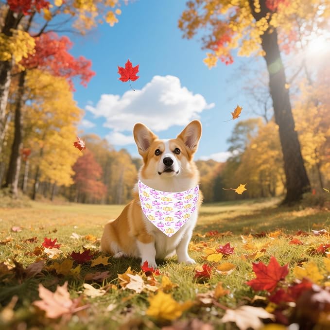 7 Pcs Fall Dog Bandanas for Small Medium Dogs Breed 25 Inch Autumn Dog Bandana - Image 6