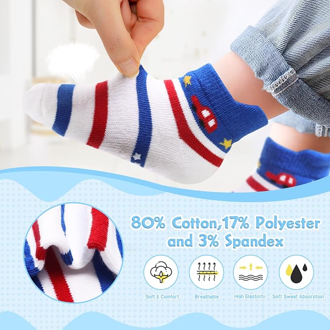 Toddler Non Slip Grip Ankle Socks - Image 5