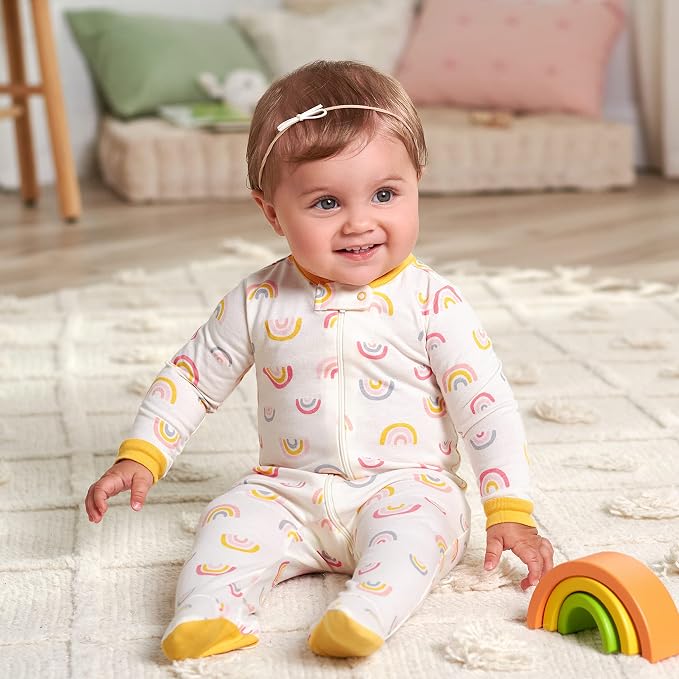 Gerber Baby Girls 4-Pack Sleep 'N Play Footie - Image 3