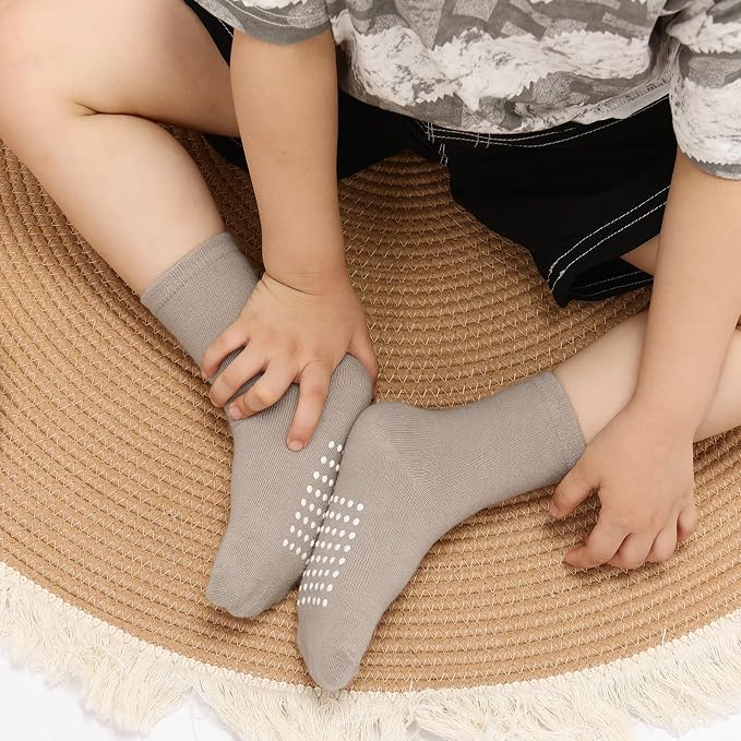 Baby Toddlers Crew Socks with Non-Slip Grip 12 Pack Cotton Stretch Socks | Soft - Image 7