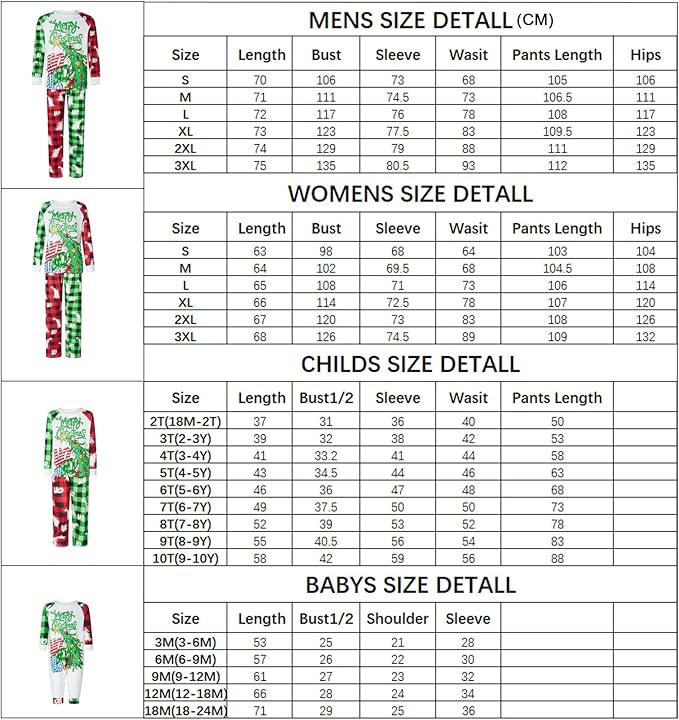Awoscut Family Christmas Pajamas Matching Pajamas for Family, Xmas PJs Sets Holiday Sleepwear