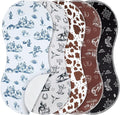 SmoothNovelty 5 Pack Vintage Western Baby Burp Cloths Soft Absorbent Burping by SmoothNovelty