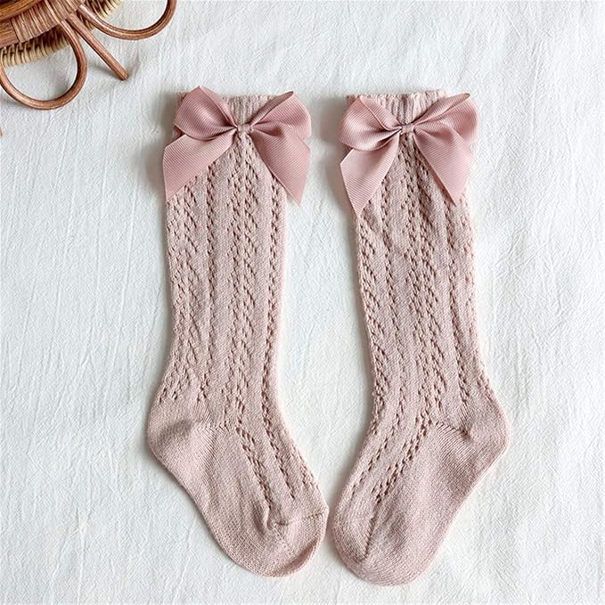 Baby Girl Knee-High Socks Toddlers Bow Stockings Newborn Infant Princess Frilly - Image 4