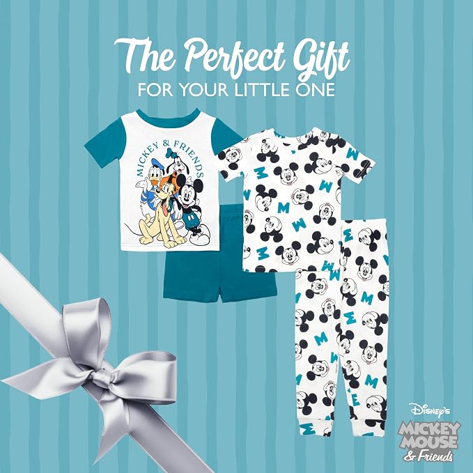 Disney Boys' 4-Piece Snug-fit Cotton Matching Comfortable Pajama Set, Soft & - Image 5