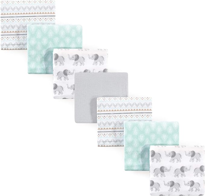 Hudson Baby Unisex Baby Cotton Flannel Receiving Blankets Bundle, One Size by HudsonBaby
