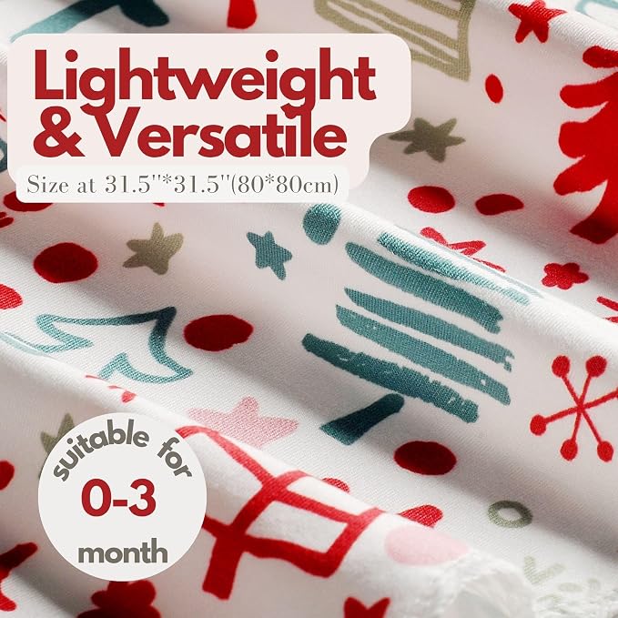 Newborn Swaddle Blanket Set, Headband and Beanie - Image 5