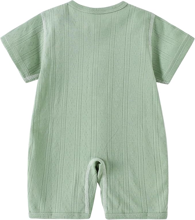 AMIYAN Unisex Baby Cotton Romper Boys Short Sleeve One-Piece Jumpsuit Infant - Image 5