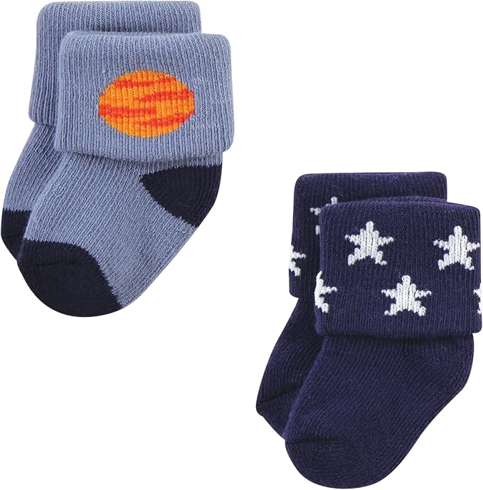 Hudson Baby Baby 8-pack Cotton Rich Newborn and Terry Socks - Image 3
