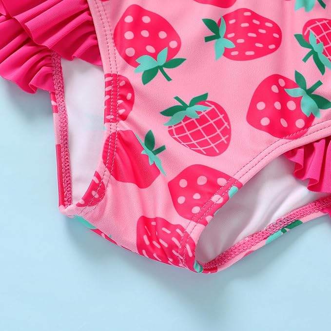 YOUNGER TREE Toddler Girls Two Pieces Swimsuit Color Block Stripe Swimwear Summer Beach Bathing Suit 18M-5T