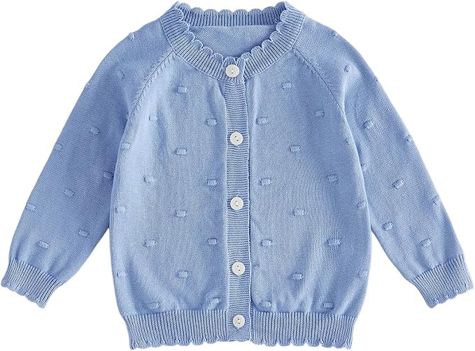 BULINGNA Toddler Baby Girl Cardigan Sweater Long Sleeve Button Down Knit by BULINGNA
