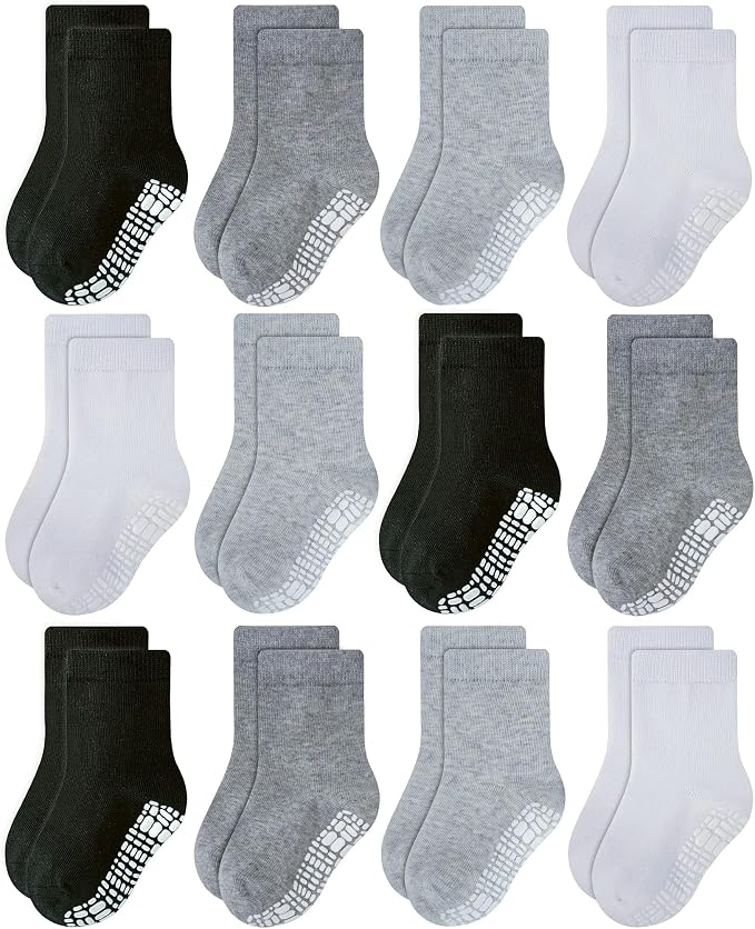 RATIVE Non Skid Anti Slip Crew Socks by RATIVE
