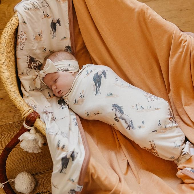 Copper Pearl Swaddle Blankets for Newborns | Soft Stretchy Receiving Blankets - Image 5
