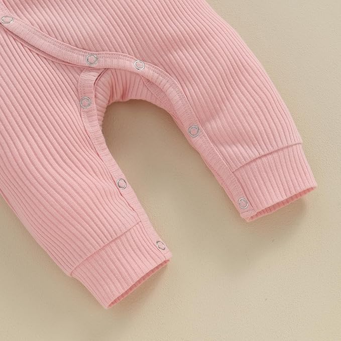 Newborn Baby Boy Girl Romper Easter Outfits Bunny Ear Hoodie Button Onesie - Image 6