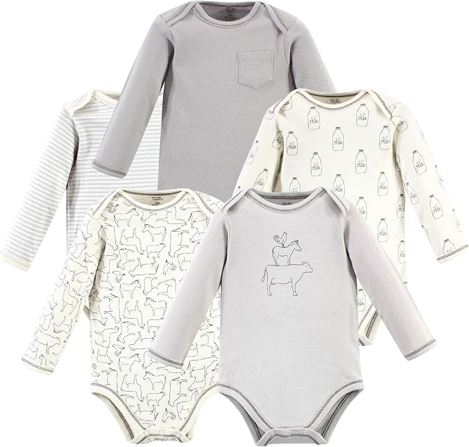 Touched by Nature Unisex Baby Organic Cotton Long-Sleeve Bodysuits - Image 2