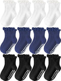 Baby Toddler Girls Socks Grip Ruffle Non Slip Kids Cotton 12 Pack Socks | by Aroveea