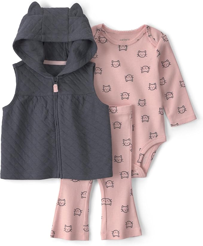 Carter's Baby Girls' 3-piece Bodysuit Pant Sets by Carters
