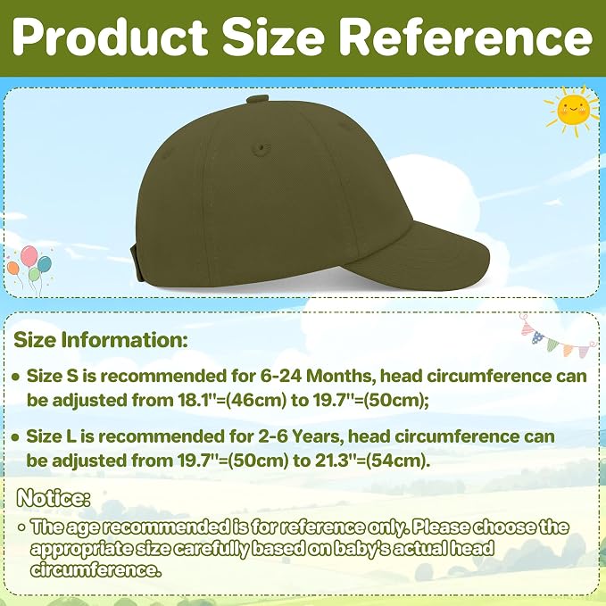 qikqik Baby Baseball Cap Toddler Baseball Hat Baby Ball Cap Toddler Hats - Image 6