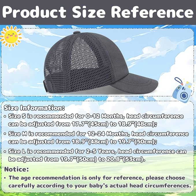 Olreco Baby Baseball Cap Toddler Baseball Hat - Image 6