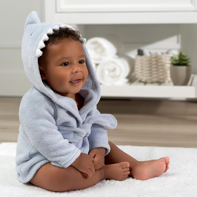 Gerber Baby Boys & Girls Plushy Soft Hooded Animal Character Bathrobe - Image 5