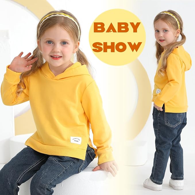 Happy Town Toddler Baby Boy Girl Sweatshirt Hoodie Pullover Fall Outfits Solid - Image 3