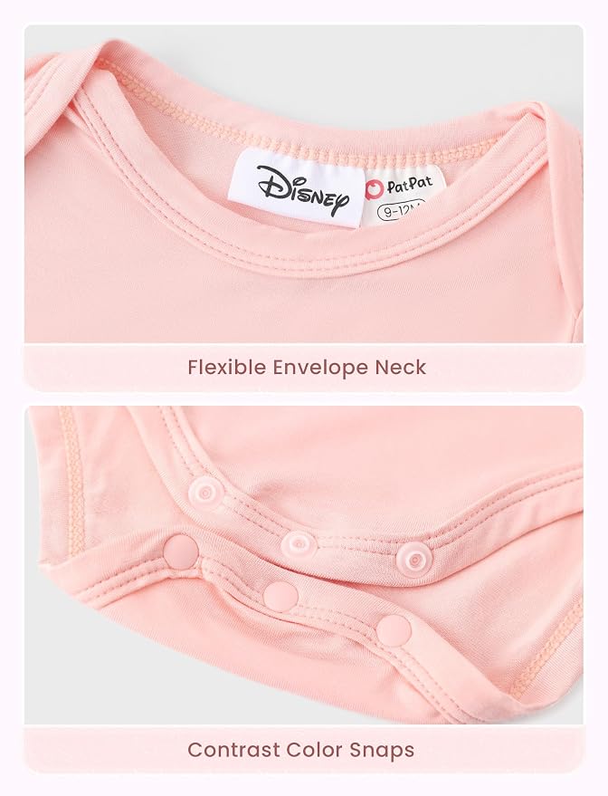 Disney Baby Viscose Made from Bamboo 3-Pack Bodysuits Set Newborn to Infant - Image 7