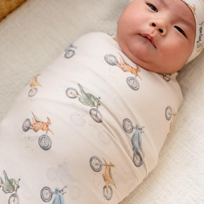 Copper Pearl Swaddle Blankets for Newborns | Soft Stretchy Receiving Blankets - Image 4