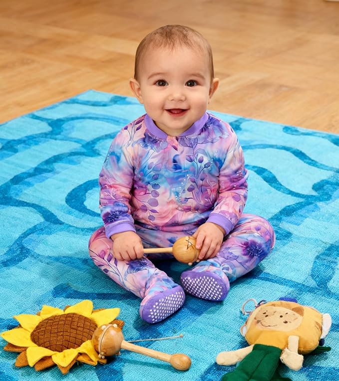 uideazone Baby Girls Footed Pajamas, Zip Sleeper - Image 4