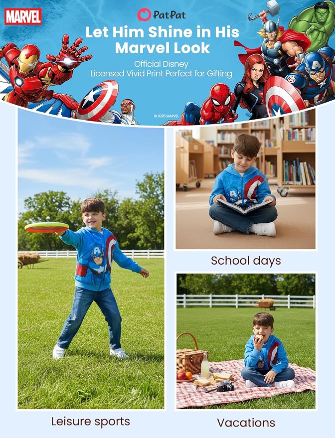 Marvel Zipper Hoodie Spiderman Hood Sweatshirt Hulk Cardigan Boy Girl 2-12Y | - Image 6
