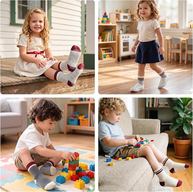 Baby Toddler Essentials Non-Slip Crew Socks - Image 2