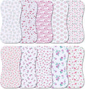 10-Pack Burp Cloths for Baby Boys and Girls by Benoxine