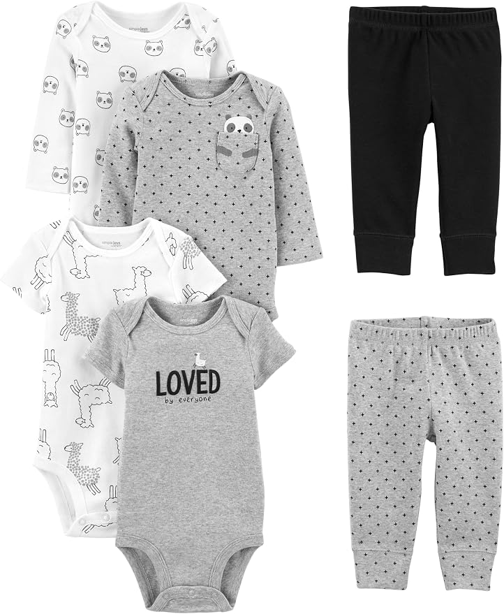 Simple Joys by Carter's Baby 6-piece Bodysuits and Pants Set by SimpleJoysbyCarters