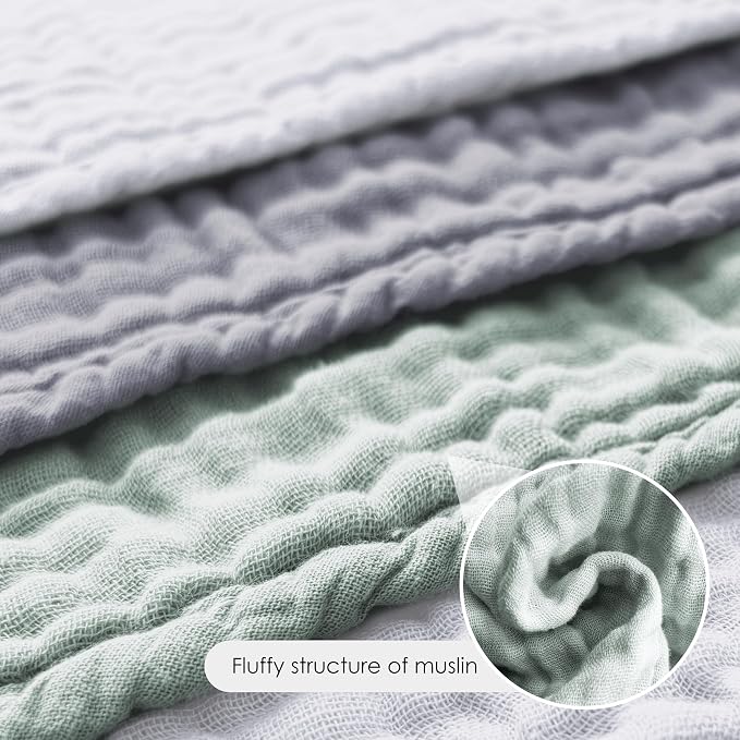 12 Pack Muslin Burp Cloths - Image 5