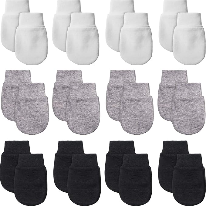 12 Pairs Newborn Baby Mittens Infant Toddler Gloves No Scratch Mittens Gloves by Geyoga