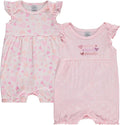 Cudlie 2-Pack Baby Girl Rompers – Soft Cotton, Everyday Comfort by Cudlie