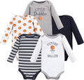 Hudson Baby baby-boys Cotton Long-sleeve Bodysuits 5-pack by HudsonBaby