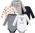 Hudson Baby baby-boys Cotton Long-sleeve Bodysuits 5-pack by HudsonBaby