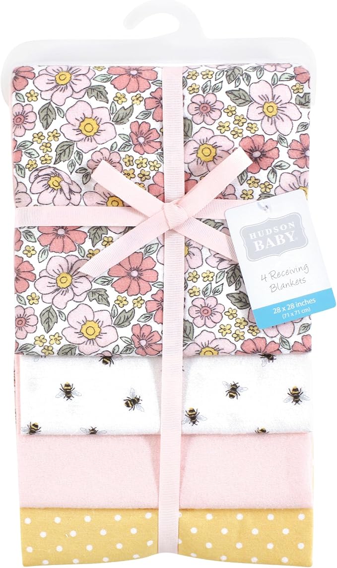 Hudson Baby Unisex Baby Cotton Flannel Receiving Blankets, One Size - Image 2