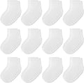 Baby Non-Slip Ankle Socks 12 Pack Soft Cotton by JAKIDAR