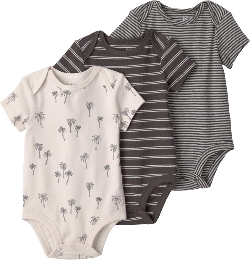 little planet by carter's Unisex Baby 3-pack Short Sleeve Bodysuits Made by LittlePlanet