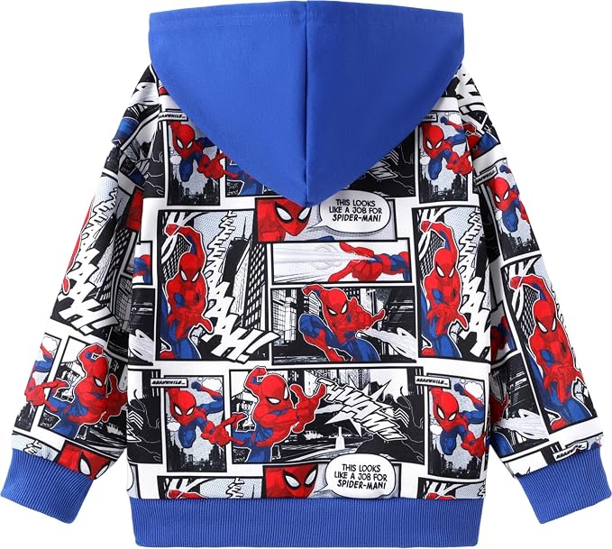 Marvel Zipper Hoodie Spiderman Hood Sweatshirt Hulk Cardigan Boy Girl 2-12Y | - Image 4