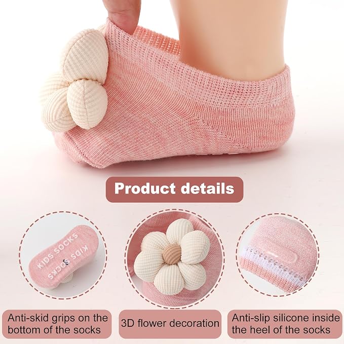 DRESHOW BQUBO Baby Girls Toddler Anti Slip Socks - Image 6