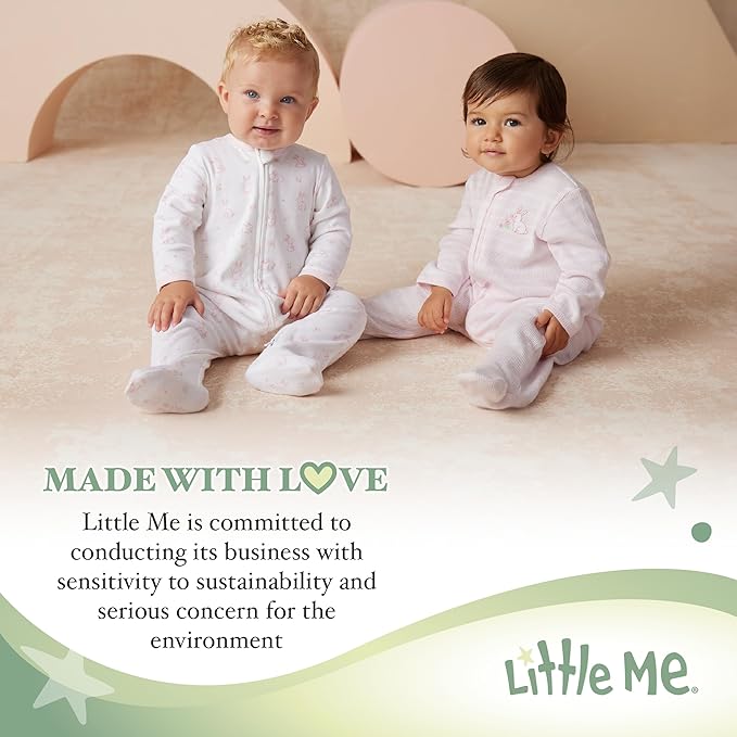 Little Me Clothes for Baby Girls' 3-Pack 100% Cotton Bodysuits - Image 6