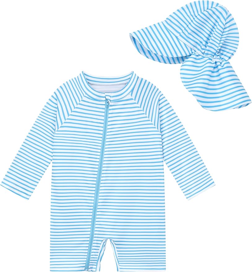 UPF 50+ Baby Toddler Boy One Piece Swimsuit by AlisOker