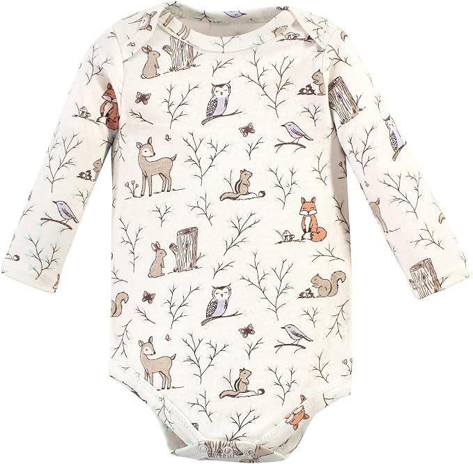 Hudson Baby Baby Girls' Cotton Long-sleeve Bodysuits 3-pack - Image 5