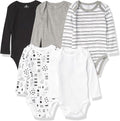 HonestBaby baby-girls 5-pack Long Sleeve Bodysuits One Piece 100% Organic Cotton by HonestBaby