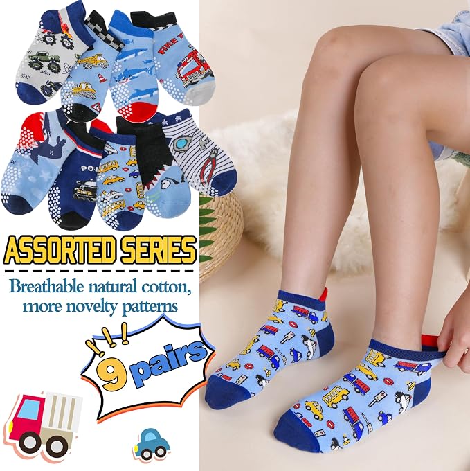 Welwoos Baby Girls Boys Toddlers Grips Socks Kids Non Slip Anti Skid Ankle - Image 3
