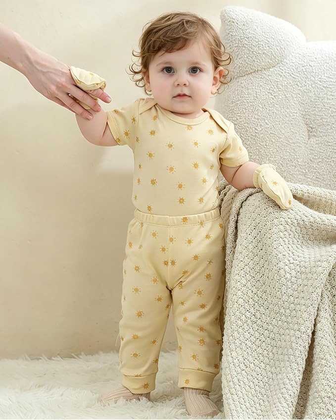 Baby Bodysuit and Pant Set Cotton Ribbed Mix Infant Girl Clothes | Unisex - Image 5