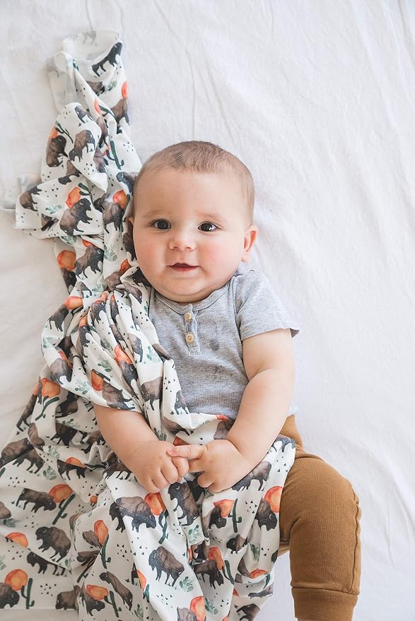 Copper Pearl Swaddle Blankets for Newborns | Soft Stretchy Receiving Blankets - Image 7